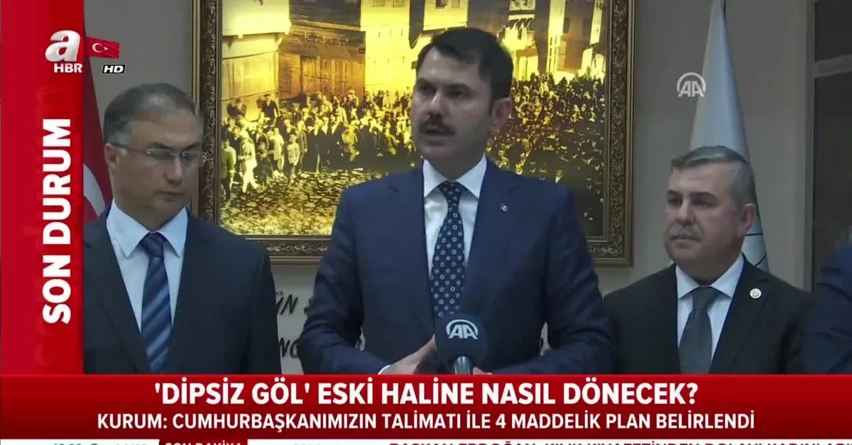 Son dakika: Bakan Kurum'dan "Dipsiz Göl" açıklaması! Başkan Erdoğan talimatı verdi |Video