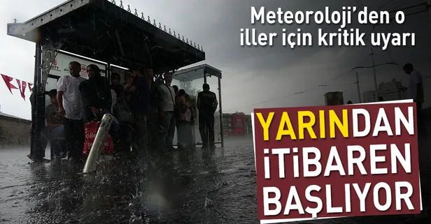 Meteoroloji'den İstanbul, Marmara ve Trakya'da kuvvetli yağış uyarısı
