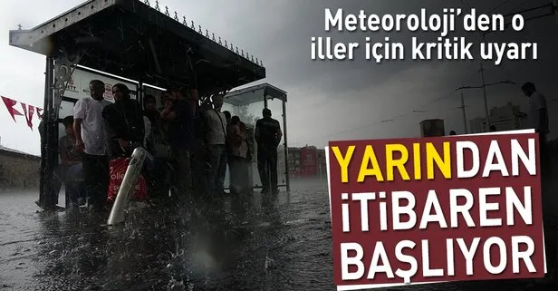 Meteoroloji’den İstanbul, Marmara ve Trakya’da kuvvetli yağış uyarısı