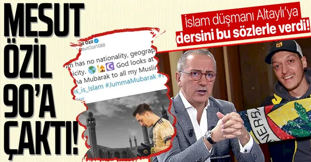 Mesut Özil İslam hazımsızlığıyla tepki çeken Fatih Altaylı'ya dersini verdi!