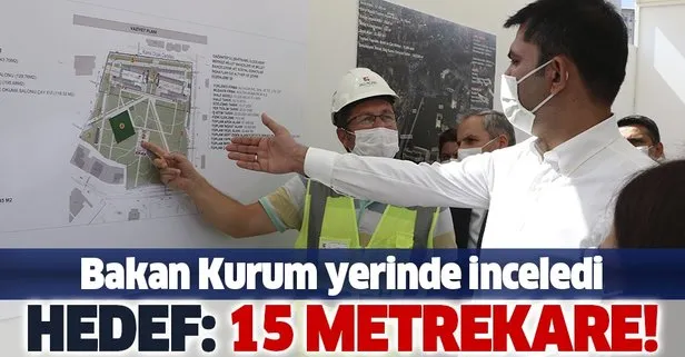 Çevre ve Şehircilik Bakanı Kurum, Gaziantep’te yapımı süren millet bahçesinde incelemelerde bulundu