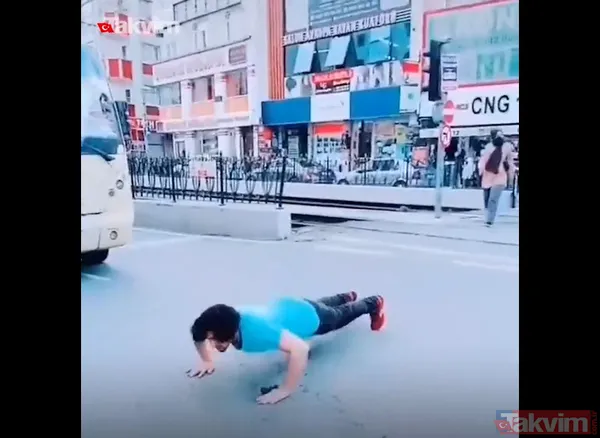 TikTok'ta paylaşmak için Sultangazi'de trafiği kesip yol ortasında şınav çeken Pakistan uyruklu Ali R. gözaltına alındı - 7