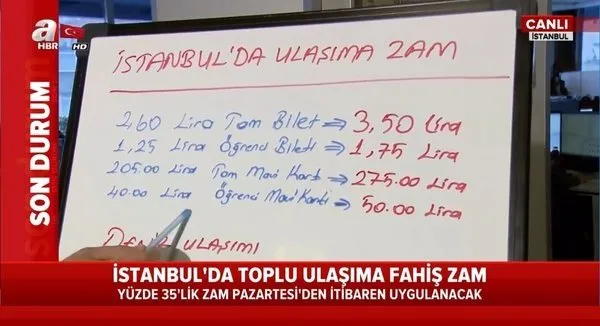 son dakika istanbul da toplu tasimaya zam iett istanbul ogrenci akbiline zam geldi mi video ahaber video izle