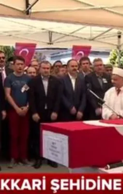 Hakkari şehidini Erdoğan uğurladı