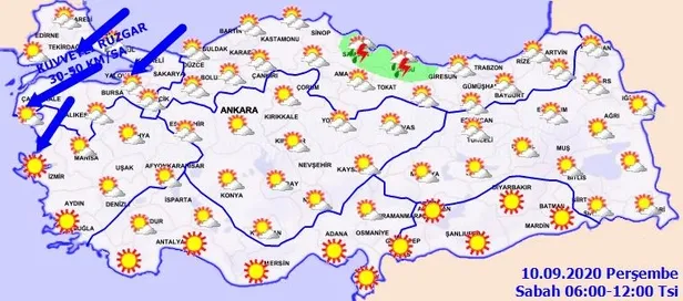HAVA DURUMU | Meteorolojiden kuvvetli rüzgar uyarısı | 10 Eylül İstanbul'da hava nasıl olacak?-2