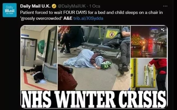 İngiltere'de sağlık sistemi çöktü! Hastalar yatak yerine yerde yatıyor-6