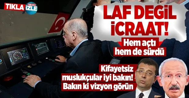 Başkan Recep Tayyip Erdoğan açılışını yaptığı Pendik-Sabiha Gökçen metrosunu kullandı