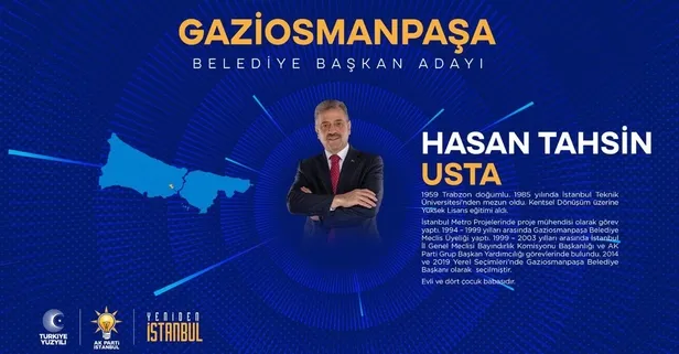 Hasan Tahsin Usta kimdir, kaç yaşında, nereli? İstanbul Gaziosmanpaşa Belediyesi AK Parti MHP, CHP ve İYİ Parti başkan adayları başkan adayı kim oldu?