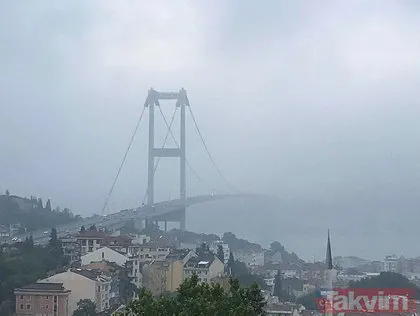 İstanbul’da göz gözü görmüyor! 15 Temmuz Şehitler Köprüsü adeta görünmez oldu