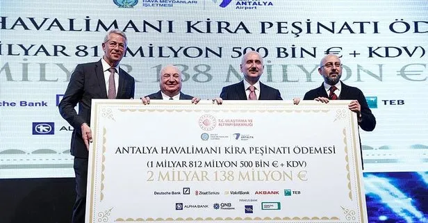 Son dakika: Bakan Karaismailoğlu: Antalya Havalimanı Projesinin kira bedelinin ilk taksidi ödendi