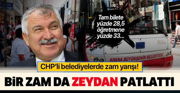 CHP'li Adana Büyükşehir Belediyesi'nden ulaşıma zam!