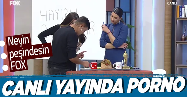 FOX TV canlı yayınında porno rezaleti! Eşinin cinsel içerikli videosunu izletti