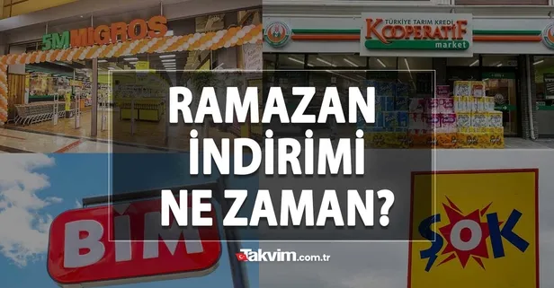 Tarım Kredi market, ŞOK, BİM, Migros tek tek duyurdu: Marketler tıklım tıklım dolacak! Ramazan ayı için DEV İNDİRİM başladı!