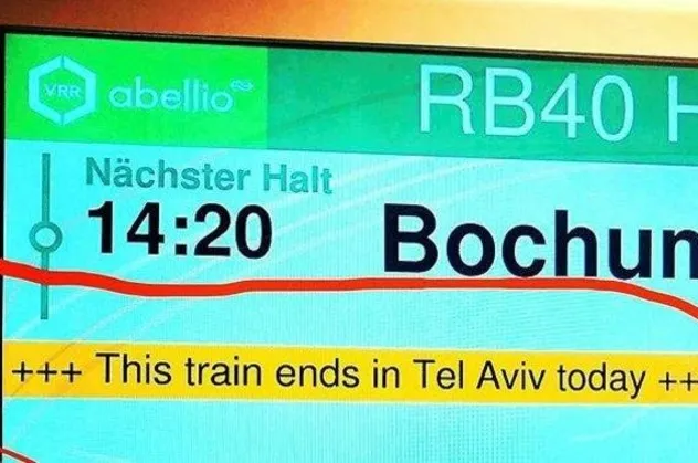 Almanya'da tren istasyonunda 'Tel Aviv' krizi