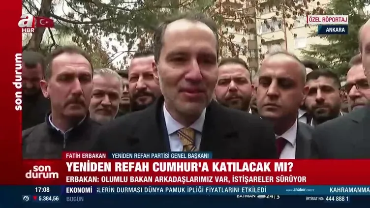 Fatih Erbakan A Haber’e özel açıklamalar