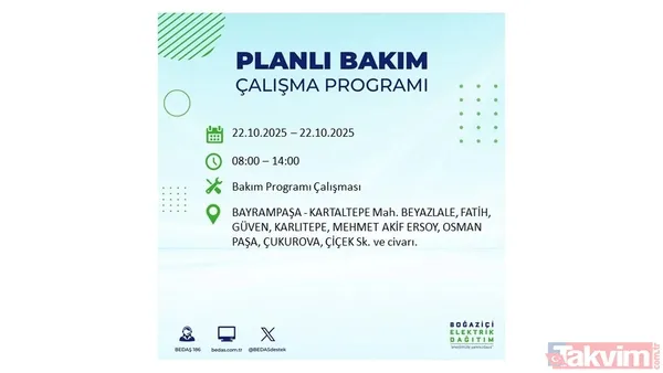 İstanbul elektrik kesintisi: 23 ilçe için saat verildi! BEDAŞ duyurdu - 17