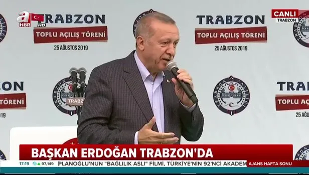 Başkan Erdoğan'dan Trabzon'da toplu açılış töreninde önemli açıklamalar