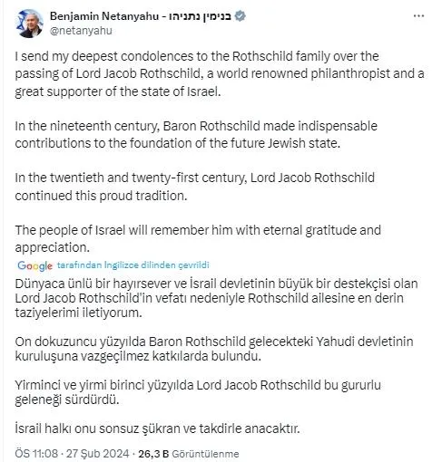 Yahudi 'Baron' Jacob Rothschild öldü! Yerine kim geçecek? Terör devleti İsrail'i nasıl kurduklarını tek tek itiraf etmişti: 3 bin yıllık kanlı plan-3