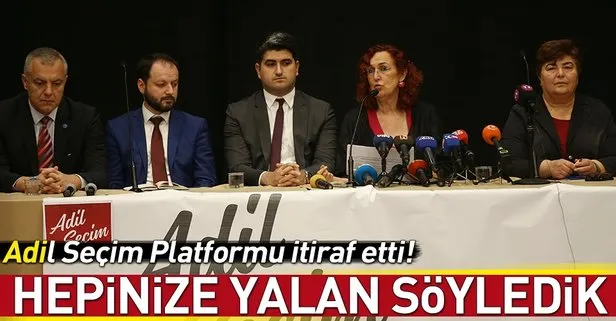 Adil Seçim Platformu özür diledi