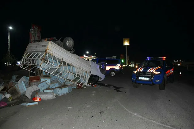 Arı kovanı yüklü kamyon TIR'la çarpıştı