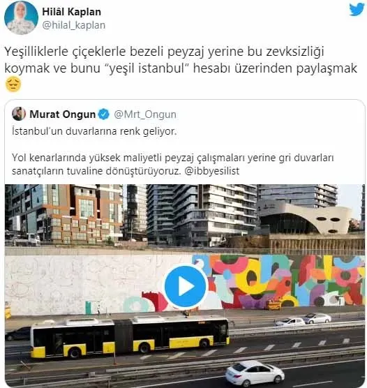 CHP’li İBB peyzaj rezaleti! Yeşil alan yerine duvar CHP’li İBB peyzaj rezaleti! Yeşil alan yerine duvar