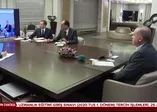 Son dakika: Başkan Erdoğan, bakanlarla telekonferans üzerinden görüştü