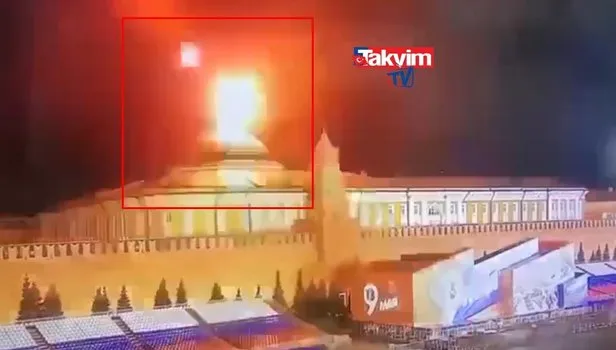 SON DAKİKA Putin'e suikast girişimi Kremlin Sarayı'na İHA'lı saldırı anı