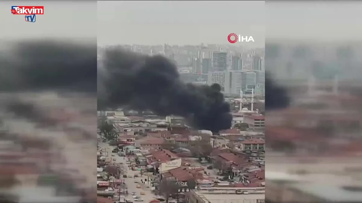 Ankara'da atık fabrikasında yangın!