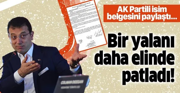 İşte İmamoğlu’nun Kanal İstanbul iddiasını yalanlayan belge!