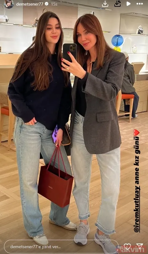 Tescilli güzel Demet Şener’den ‘anne-kız günü’ paylaşımı! İrem Kutluay “Boynuz kulağı geçti” dedirtti - 18