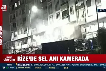 Rize Çayeli'nde sel - heyelan anı kamerada!