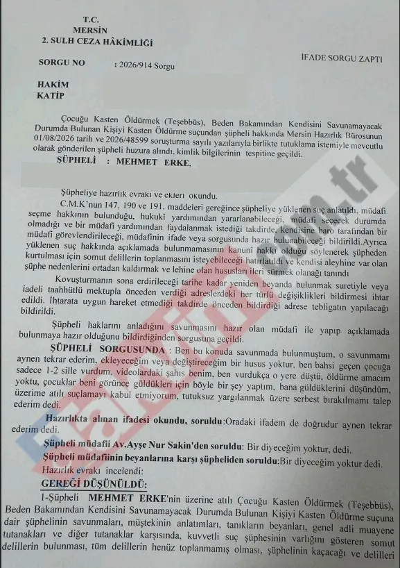 Mersin’de kan donduran saldırı: Çocuğu yumruklayıp yere fırlattı! Mehmet Erke “kasten öldürmeye teşebbüs” suçlamasıyla tutuklandı-6
