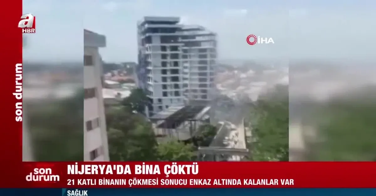 Nijerya’da 21 katlı bina çöktü!