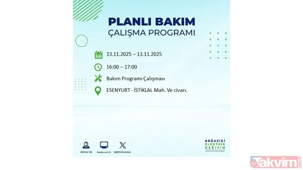 Mahallen listede olabilir! İstanbul'da büyük elektrik kesintisi: BEDAŞ 13 Kasım için saat verdi - 28