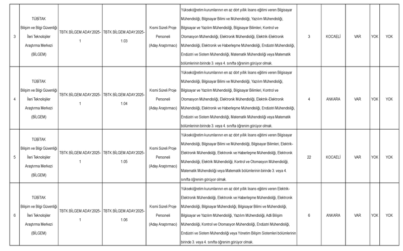 TÜBİTAK başvuru şartları ve kadrolar: TÜBİTAK'tan dev personel alımı başladı-7