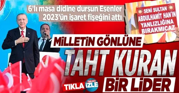 Başkan Erdoğan’ın katıldığı törende dikkat çeken pankart: Seni Sultan Abdülhamid Han’ın yalnızlığına bırakmayacağız