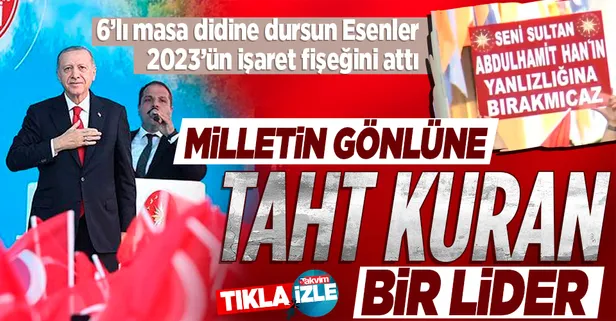 Başkan Erdoğan'ın katıldığı törende dikkat çeken pankart: "Seni Sultan Abdülhamid Han'ın yalnızlığına bırakmayacağız"