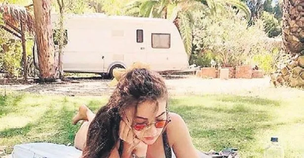 Burcu Özberk karavan keyfinde