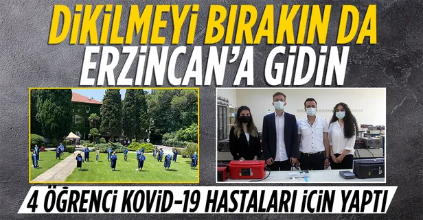 Boğaziçi hocaları dikilip dururken Erzincan'da 4 mühendislik öğrencisi koronavirüs hastaları için bileklik üretti