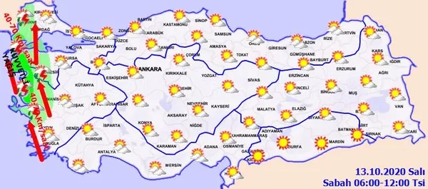 Meteoroloji'den son dakika uyarısı! Kuvvetli sağanak ve fırtına gelecek... | 13 Ekim HAVA DURUMU-4