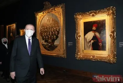 Başkan Erdoğan’dan Fatih Sultan Mehmet Han ve İstanbul’un fethi tablosu önünde tarihi fotoğraf