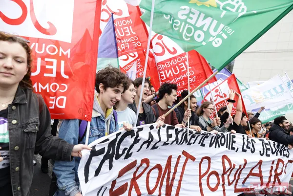 Fransa sokakları karıştı! Paris, Marsilya, Grenoble'de aşırı sağ karşıtı protesto: İktidarı aldığında geri vermez - 1