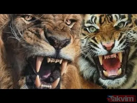 Aslan ve kaplanın (kavgası) karşılaşması hayrete düşürdü! - 2