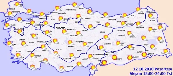 Meteoroloji'den son dakika uyarısı! Kuvvetli sağanak ve fırtına gelecek... | 13 Ekim HAVA DURUMU-2
