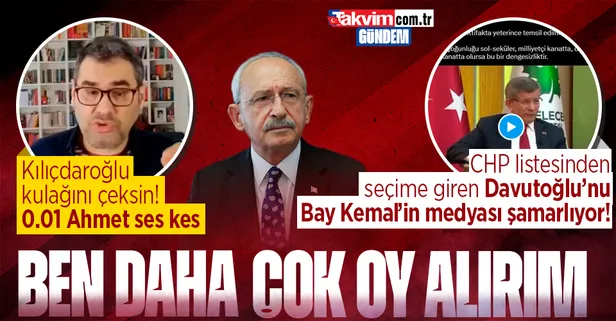 CHP listesine giren Ahmet Davutoğlu'na zehir zemberek sözler! Yandaş Enver Aysever patladı: "Kılıçdaroğlu kulağını çeksin"