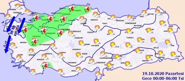 Meteoroloji uyardı! Kuvvetli yağışa dikkat | 19 Ekim HAVA DURUMU-1