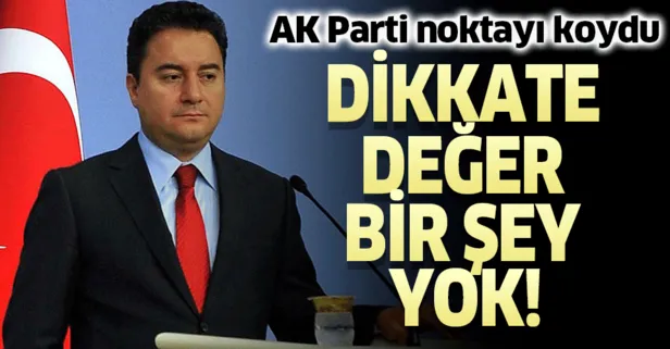 AK Parti'den yeni parti kurma hazırlığındaki Ali Babacan'ın açıklamalarına yanıt