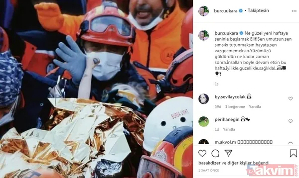 Elif bebek 65 saat sonra Türkiye'ye umut oldu! Ünlülerden Elif Perinçek paylaşımı: Bize yaşattığın mutluluk ve umut... - 21