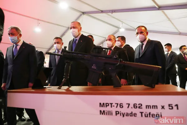 Başkan Erdoğan, Barutsan Roket ve Patlayıcı Fabrikası'nda yerli ve milli silah ve mühimmatları inceledi! - 12