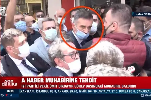 İYİ Partili vekil Ümit Dikbayır'dan A Haber muhabirine tehdit!
